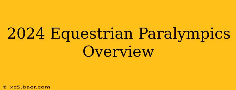 2024 Equestrian Paralympics Overview