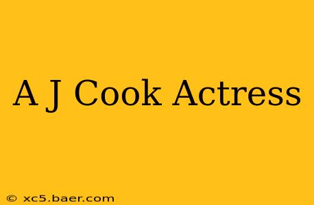 A J Cook Actress
