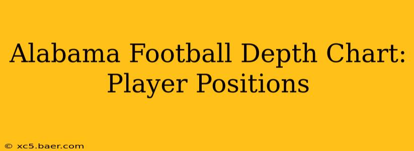Alabama Football Depth Chart: Player Positions