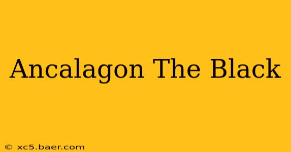Ancalagon The Black