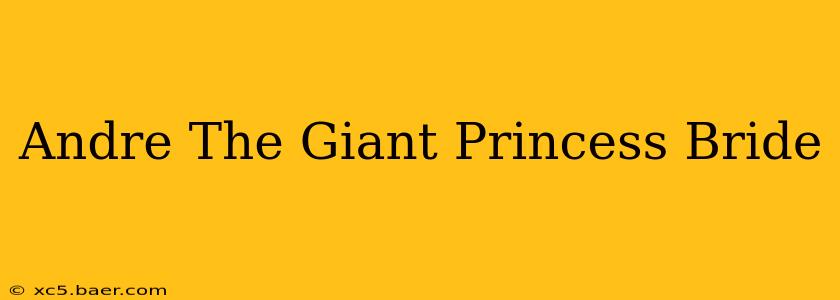 Andre The Giant Princess Bride