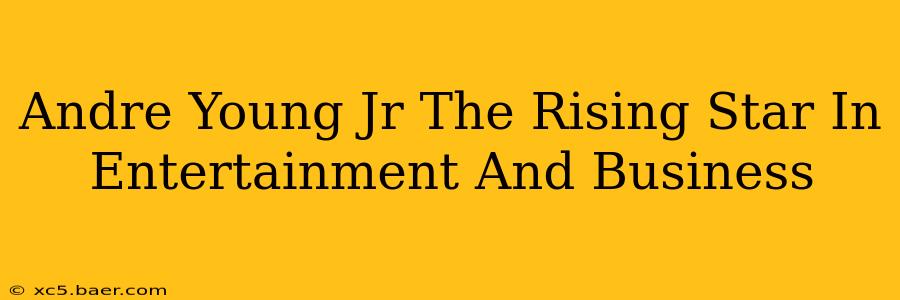 Andre Young Jr The Rising Star In Entertainment And Business