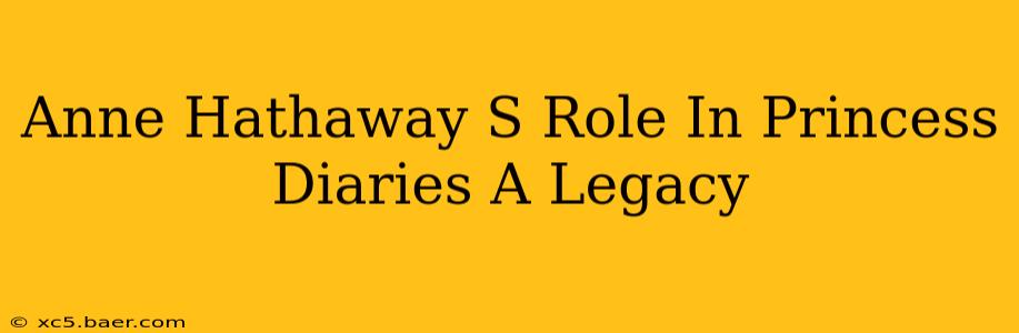 Anne Hathaway S Role In Princess Diaries A Legacy