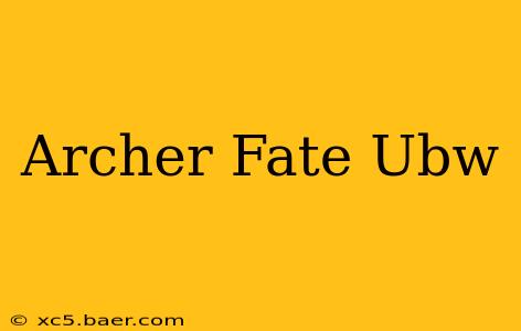 Archer Fate Ubw