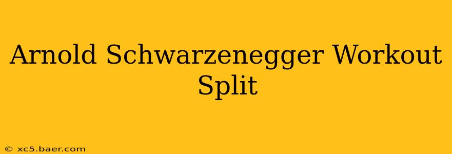Arnold Schwarzenegger Workout Split