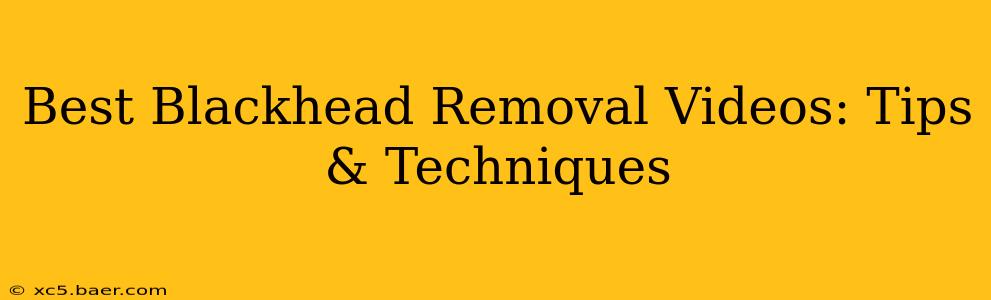 Best Blackhead Removal Videos: Tips & Techniques