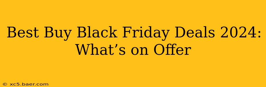 Best Buy Black Friday Deals 2024: What’s on Offer