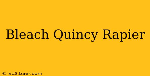 Bleach Quincy Rapier