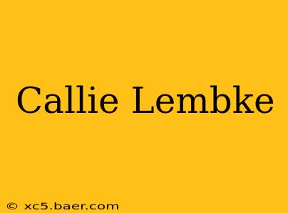 Callie Lembke