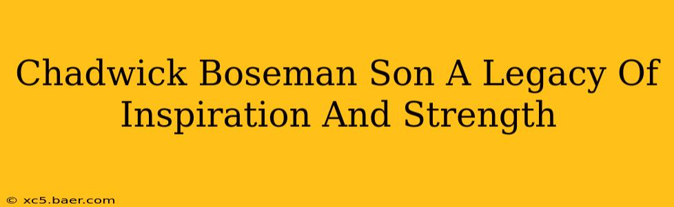 Chadwick Boseman Son A Legacy Of Inspiration And Strength