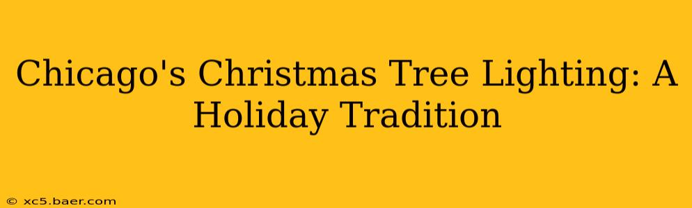 Chicago's Christmas Tree Lighting: A Holiday Tradition