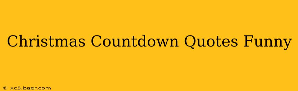 Christmas Countdown Quotes Funny