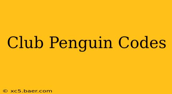 Club Penguin Codes
