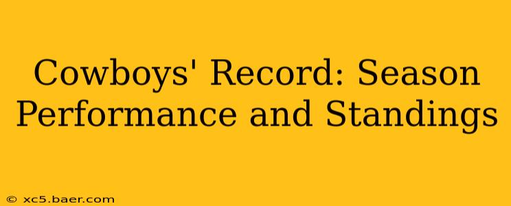 Cowboys' Record: Season Performance and Standings