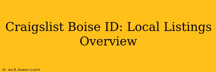 Craigslist Boise ID: Local Listings Overview