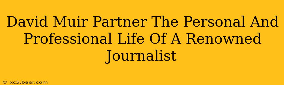 David Muir Partner The Personal And Professional Life Of A Renowned Journalist