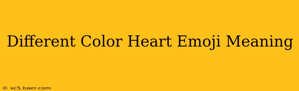 Different Color Heart Emoji Meaning