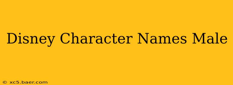 Disney Character Names Male