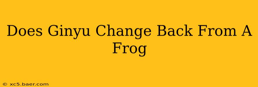 Does Ginyu Change Back From A Frog
