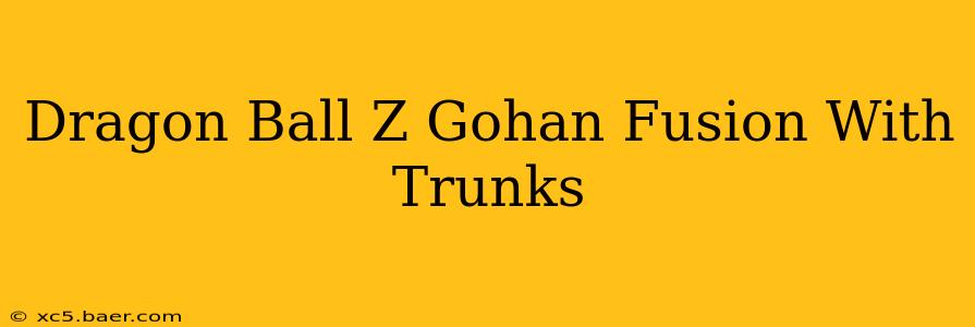 Dragon Ball Z Gohan Fusion With Trunks