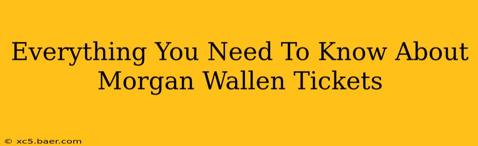 Everything You Need To Know About Morgan Wallen Tickets