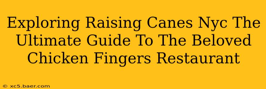Exploring Raising Canes Nyc The Ultimate Guide To The Beloved Chicken Fingers Restaurant