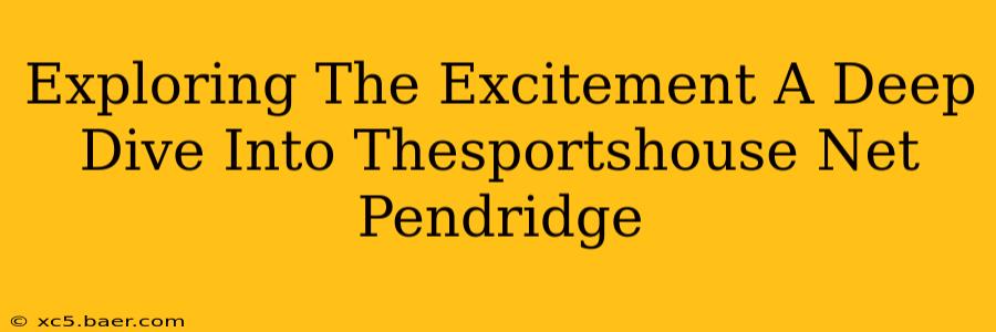 Exploring The Excitement A Deep Dive Into Thesportshouse Net Pendridge