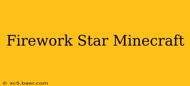 Firework Star Minecraft