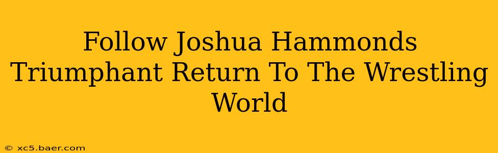 Follow Joshua Hammonds Triumphant Return To The Wrestling World