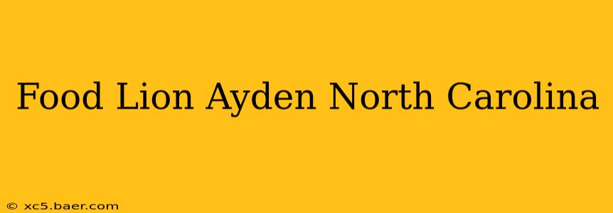 Food Lion Ayden North Carolina