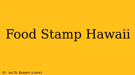 Food Stamp Hawaii