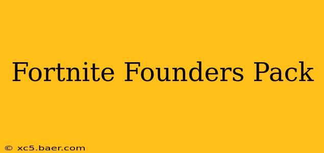 Fortnite Founders Pack