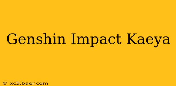 Genshin Impact Kaeya