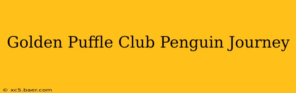 Golden Puffle Club Penguin Journey