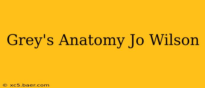 Grey's Anatomy Jo Wilson
