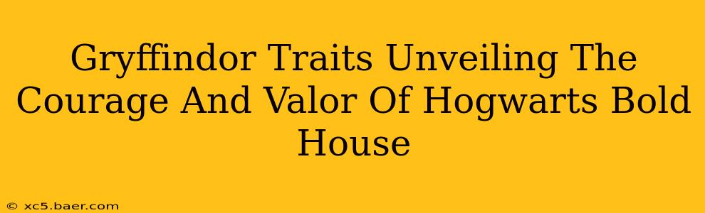 Gryffindor Traits Unveiling The Courage And Valor Of Hogwarts Bold House