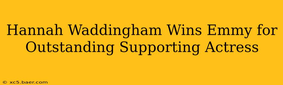 Hannah Waddingham Wins Emmy for Outstanding Supporting Actress