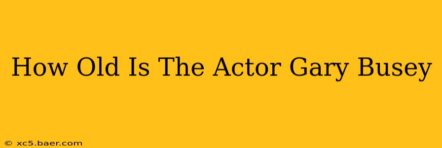 How Old Is The Actor Gary Busey