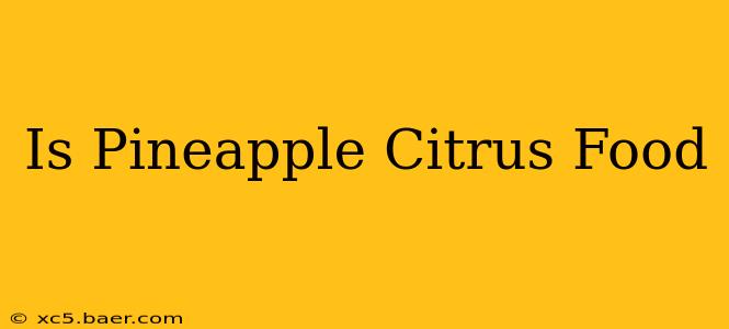 Is Pineapple Citrus Food