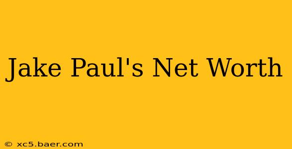 Jake Paul's Net Worth