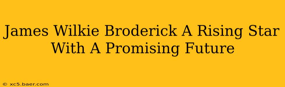 James Wilkie Broderick A Rising Star With A Promising Future