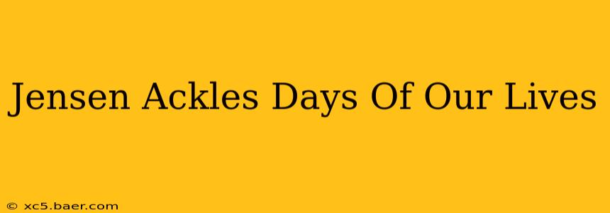 Jensen Ackles Days Of Our Lives