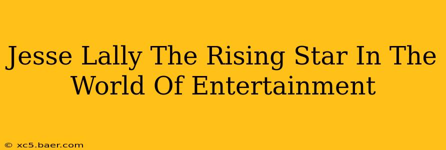 Jesse Lally The Rising Star In The World Of Entertainment