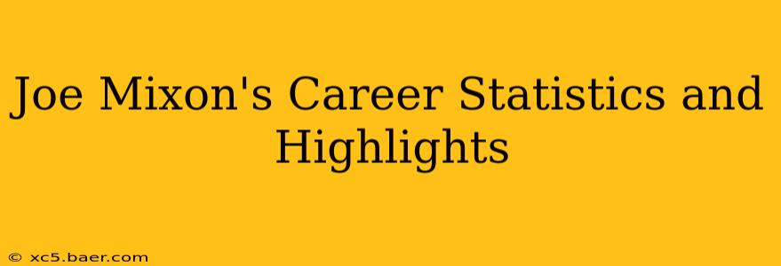 Joe Mixon's Career Statistics and Highlights