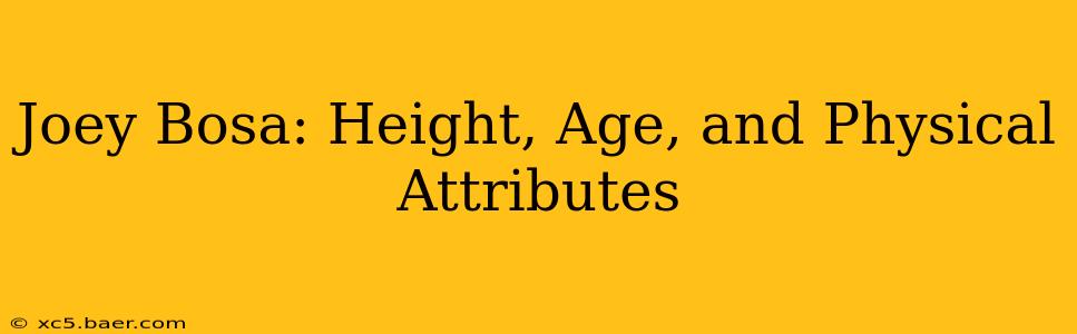 Joey Bosa: Height, Age, and Physical Attributes