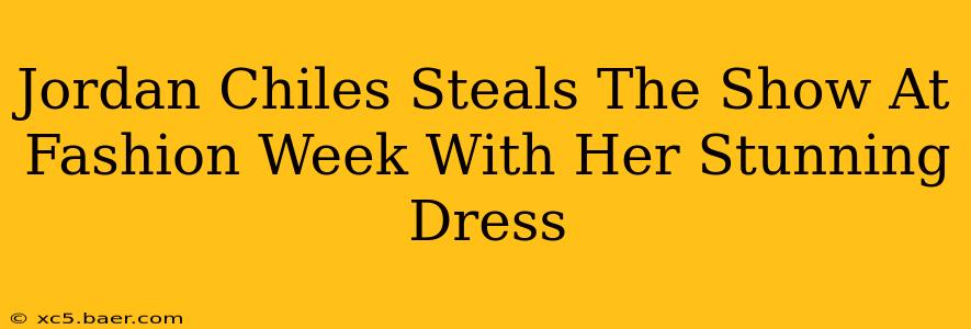 Jordan Chiles Steals The Show At Fashion Week With Her Stunning Dress