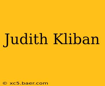 Judith Kliban