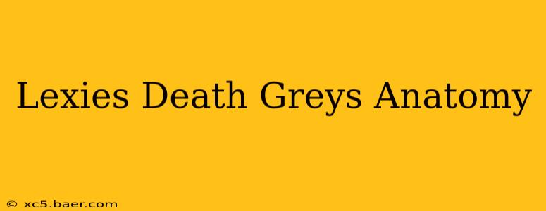 Lexies Death Greys Anatomy