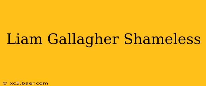 Liam Gallagher Shameless