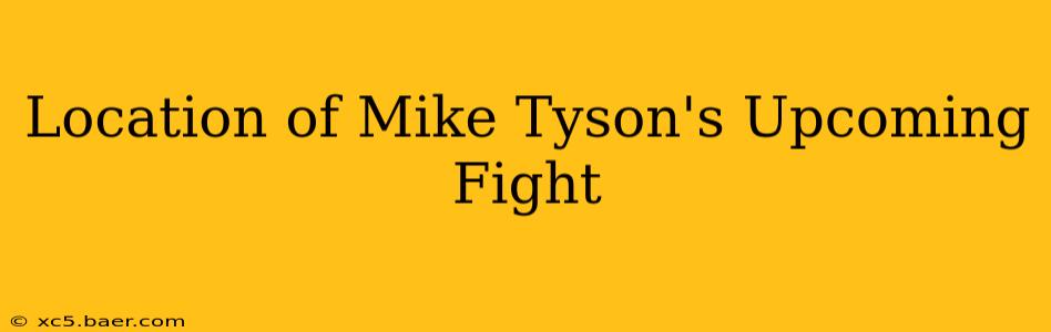 Location of Mike Tyson's Upcoming Fight